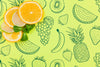 Flat Lay Summer Mockup With Copyspace And Orange Slices Psd