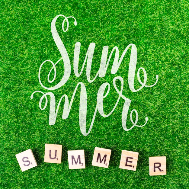 Flat Lay Summer Mockup With Copyspace Psd