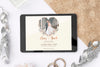 Flat Lay Tablet With Wedding Image Psd