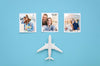 Flat Lay Travel Concept With Plane Toy Psd