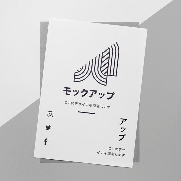 Flat Lay Various Asian Mock-Up Document Psd