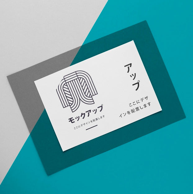 Flat Lay Various Japanese Mock-Up Document Psd