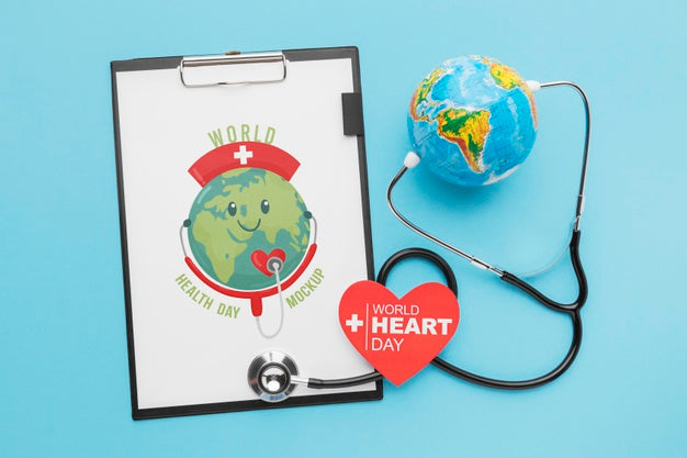 Flat Lay Worldwide Health Day Mock-Up Psd
