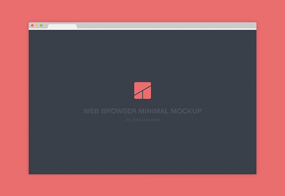 Flat Minimal Browser Mockup