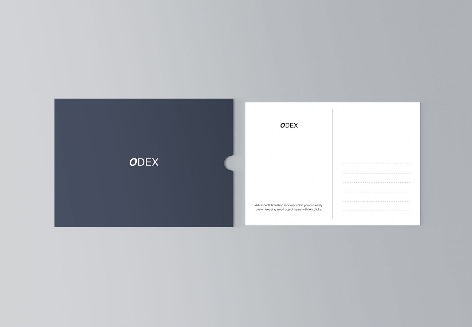 Flat Postcard Mockup