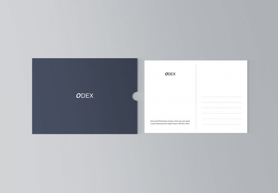 Flat Postcard Mockup