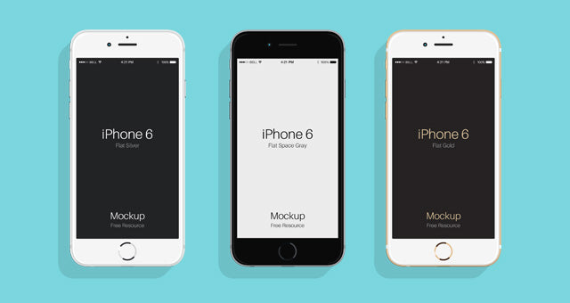 Flat Psd Iphone 6 & 6S Mockup