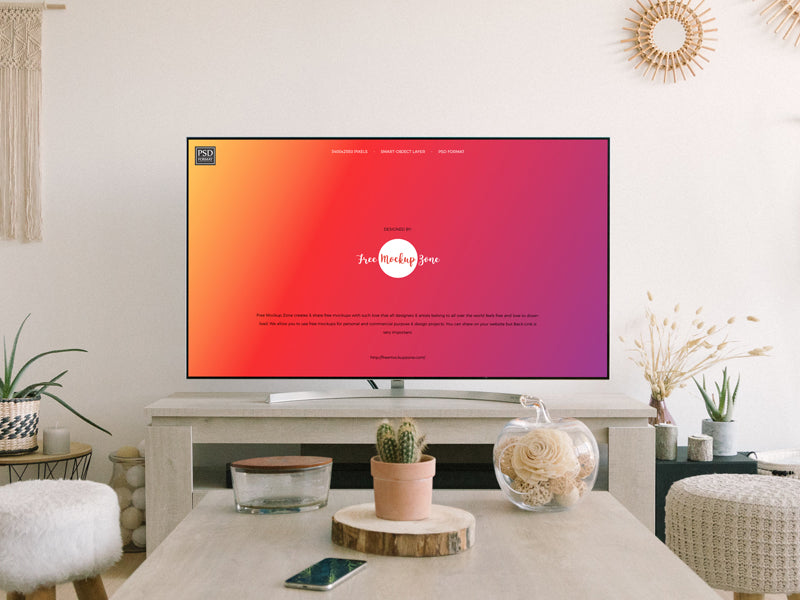Flat Tv Screen Mockup