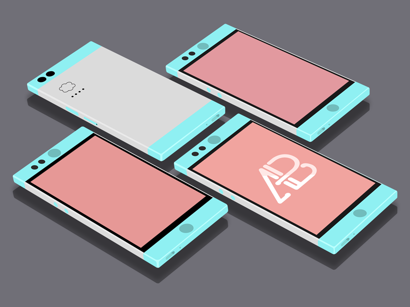 Flat Nextbit Mobile Phone Robin Mockup