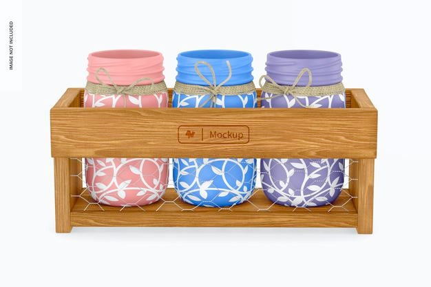 Flatware Serving Holder Mockup, Front View Psd