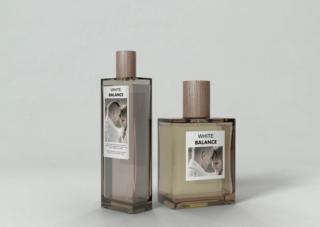 Flavored Perfume Bottles On Table Psd