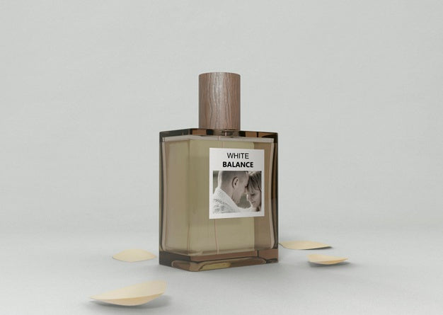 Flavoring Perfume Bottle On Table Psd