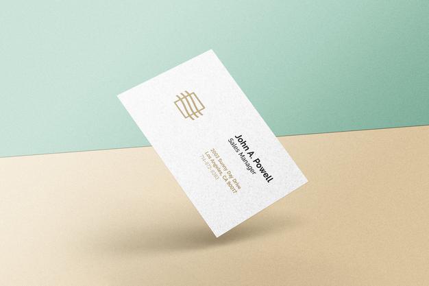 Floating Business Card Mockup Psd