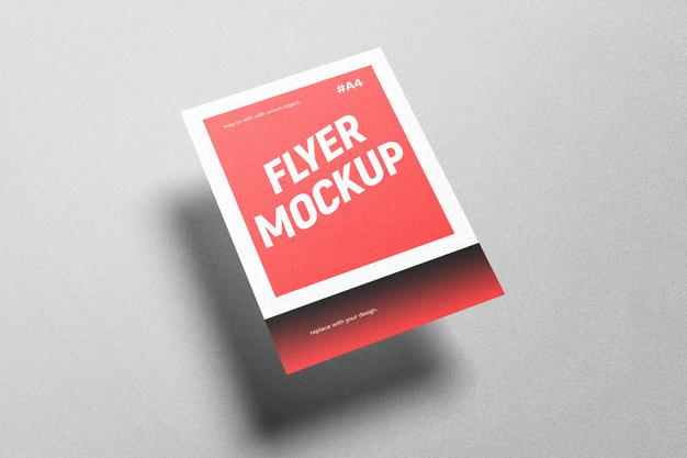 Floating Flyer Mockup Psd