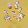 Floating Fruit Soda Cans With Yellow Background Psd