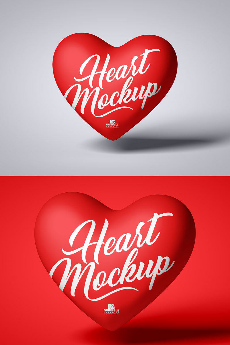 Floating Heart Mockup
