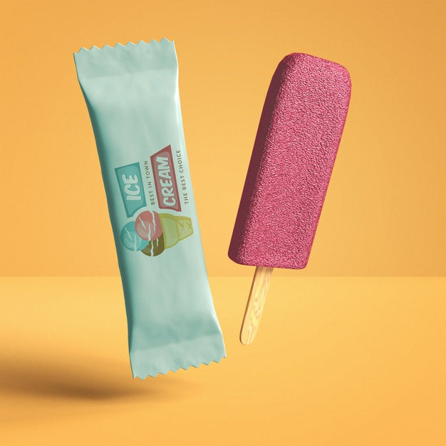 Floating Ice Cream Mockup Psd