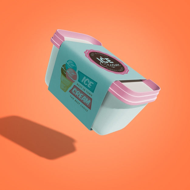 Floating Ice Cream Mockup Psd