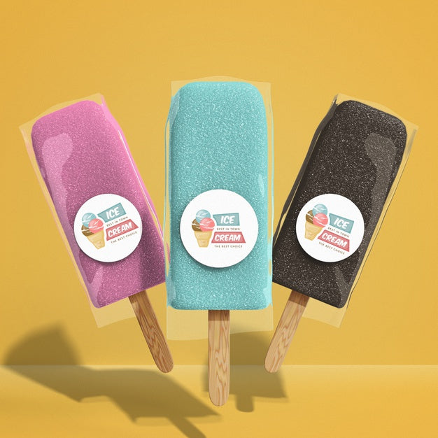 Floating Ice Cream Mockup Psd