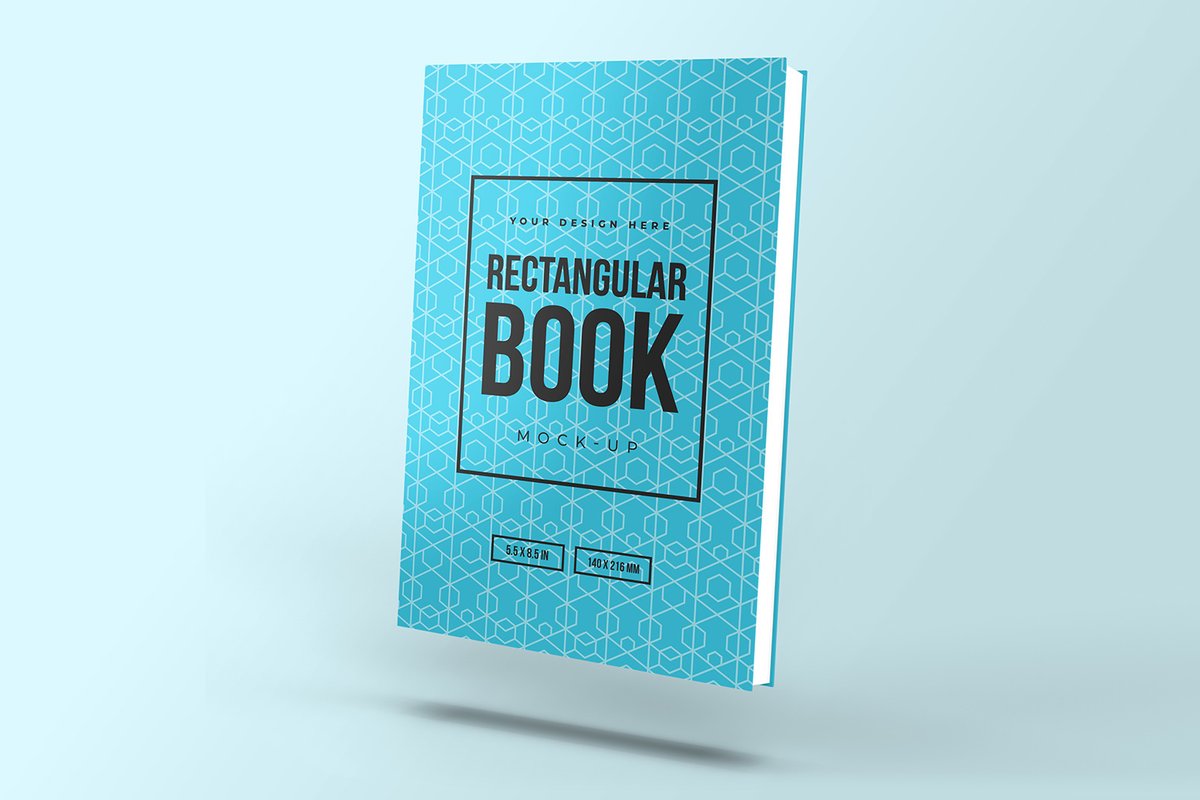 Floating Rectangular Book Mockup