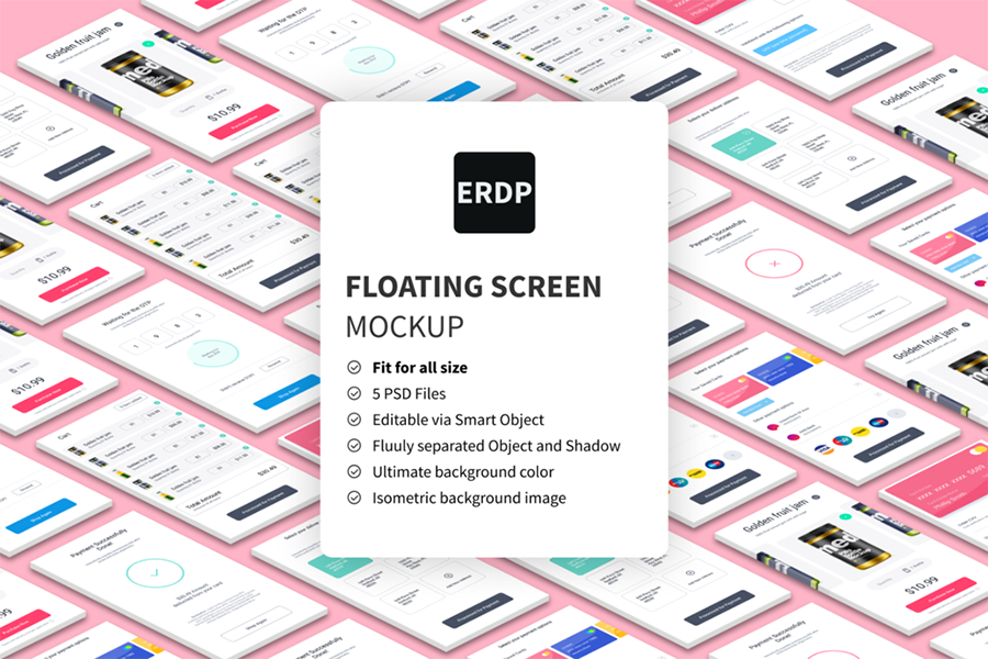 Floating Screen Mockup