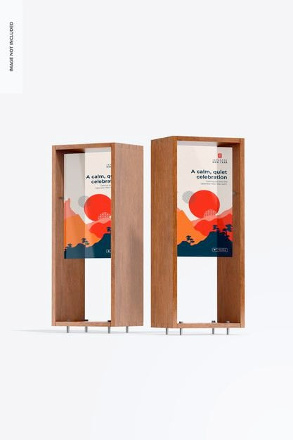 Floor Acrylic Signages Mockup Psd