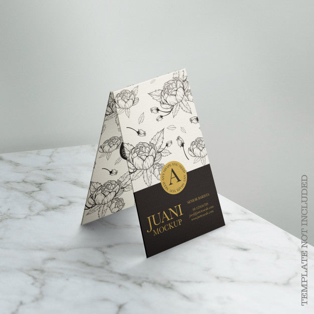 Floral Business Card Mockup Psd