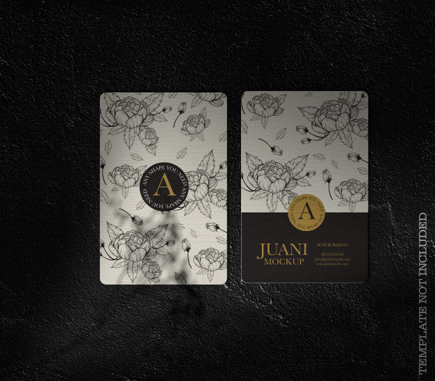 Floral Business Card Mockup Psd
