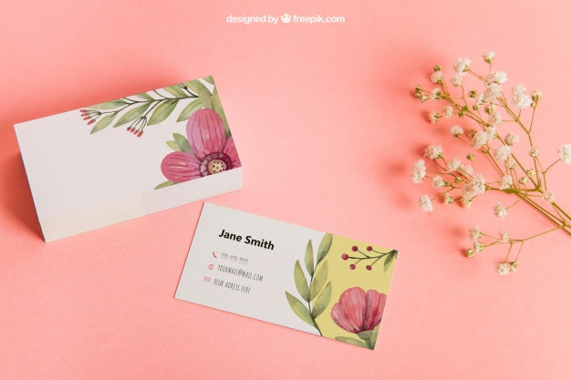 Floral Business Card Mockups