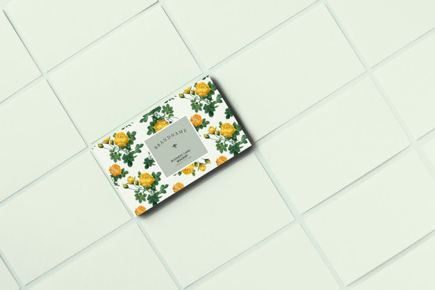 Floral Business Card Template Mockup Psd