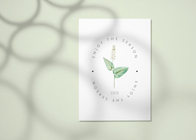 Floral Card Mockup Psd