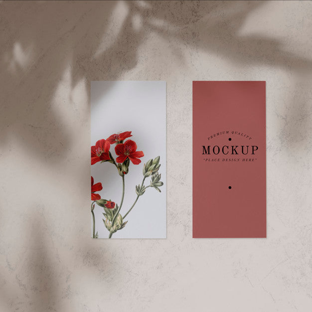 Floral Card Mockup Psd