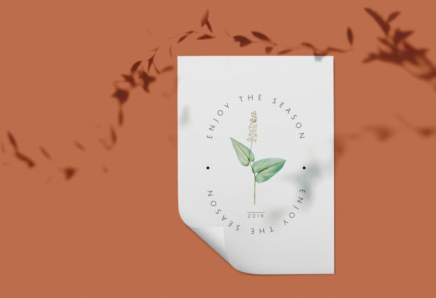 Floral Card Mockup Psd