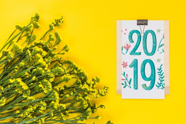 Floral Clipboard Mocku Psd