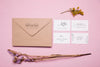 Floral Design Envelope Mock-Up Psd
