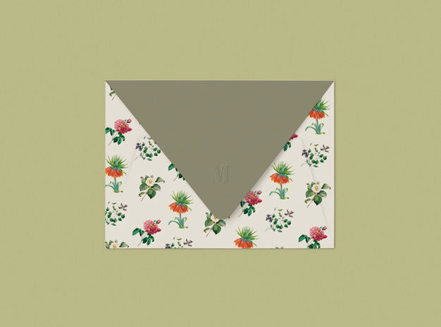 Floral Envelope Design Psd