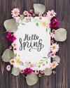 Floral Frame Composition For Spring Psd