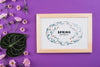 Floral Frame Composition For Spring Psd