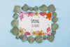 Floral Frame Composition For Spring Psd