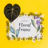 Floral Frame Composition For Spring Psd