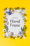 Floral Frame Composition For Spring Psd