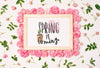 Floral Frame Composition For Spring Psd