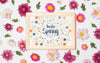 Floral Frame Composition For Spring Psd