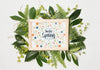 Floral Frame Composition For Spring Psd