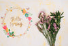 Floral Frame Mockup For Spring Psd