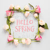 Floral Frame On Greeting Card Psd