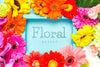 Floral Mock-Up With Colorful Plants Psd