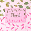 Floral Mock-Up With Petals And Leaves Psd