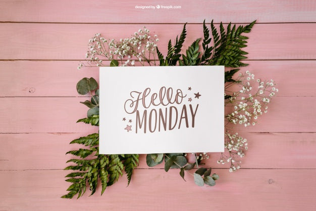 Floral Monday Decoration Psd