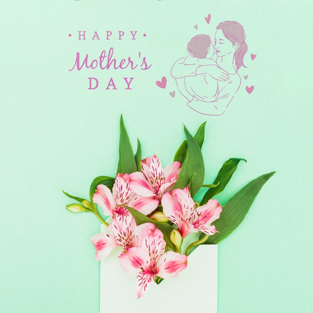 Floral Mothers Day Mockup Psd